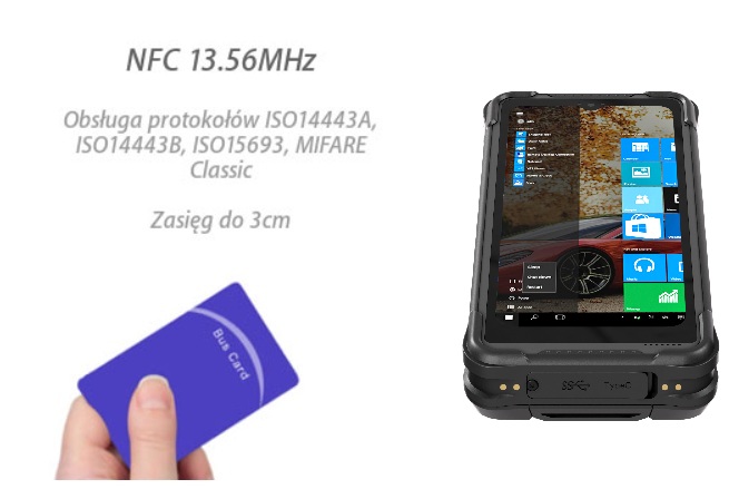 wodoodporny wstrzsoodporny przemysowy wytrzymay odporny tablet NFC 4G wojskowy IP65 MIL-STD 810H skaner kodw kreskowych